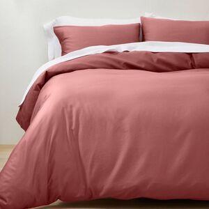 Open Box - Casaluna - Full/Queen Supima Washed Sateen Duvet & Sham Set R Rose